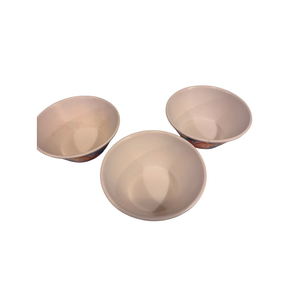 3 Kelloggs Rice Krispies Cereal Bowls Snack Crackle Pop Plastic - Picture 3 of 3